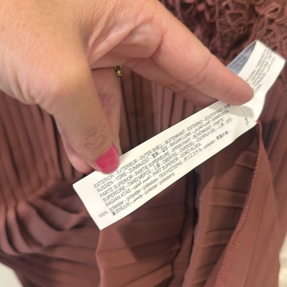 Zara NWT lace pleated dress, large - Picture 8 of 10